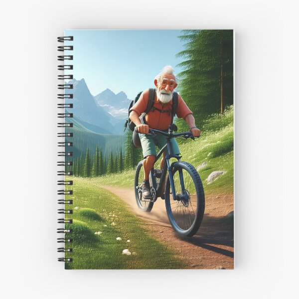 Item preview, Old Man riding a Mountain Bike designed and sold by Colin Bentham.