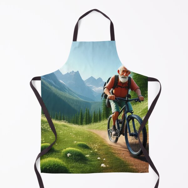 Item preview, Old Man riding a Mountain Bike designed and sold by Colin Bentham.