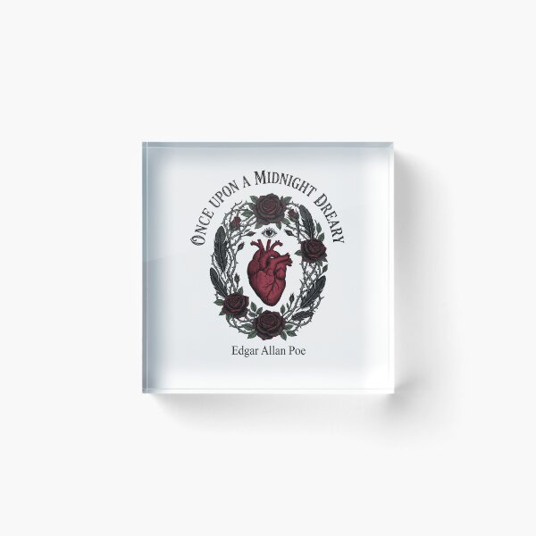Item preview, Once Upon a Midnight Dreary Edgar Allan Poe Heart Roses designed and sold by Fenay Designs.