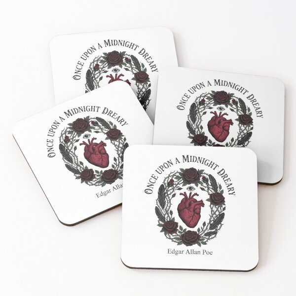 Item preview, Once Upon a Midnight Dreary Edgar Allan Poe Heart Roses designed and sold by Fenay Designs.