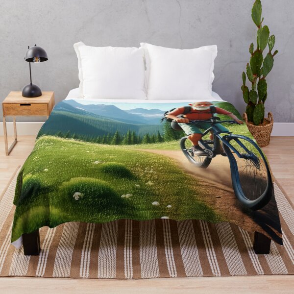 Item preview, Old Man riding a Mountain Bike designed and sold by Colin Bentham.