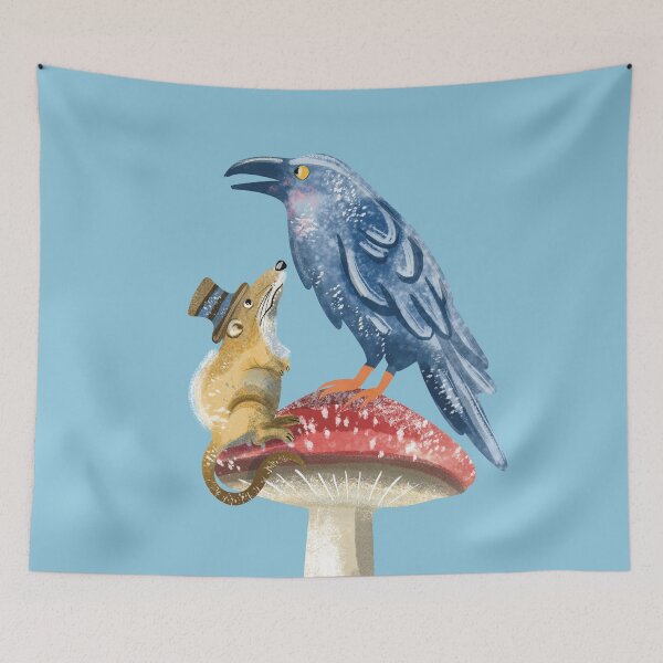 Item preview, Raven and Rat on a Mushroom designed and sold by IvysCreativityHouse.