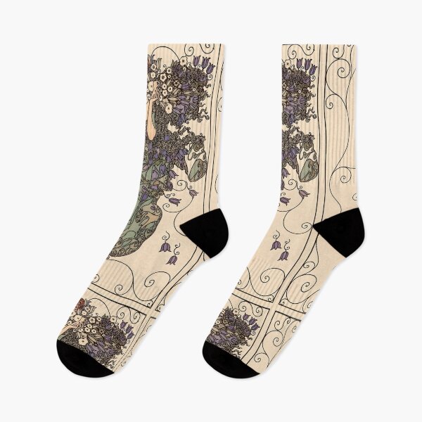 Item preview, Art Nouveau Floral Muse – Vintage Botanical Woman Illustration in Soft Jewel Tones designed and sold by EmiliaBassano.