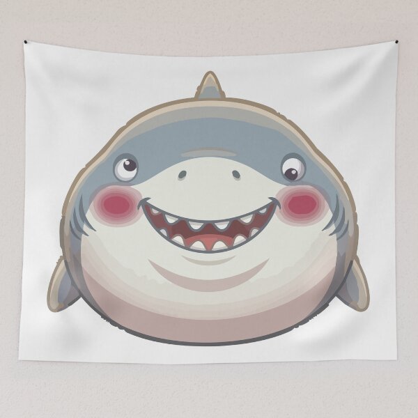 Item preview, Friend Shaped Funny Front Facing Great White Shark designed and sold by Petzzz.