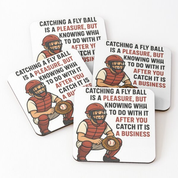 Item preview, Funny Baseball Catcher Quote designed and sold by Chromatic Artistry.