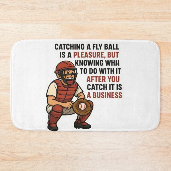 Item preview, Funny Baseball Catcher Quote designed and sold by Chromatic Artistry.