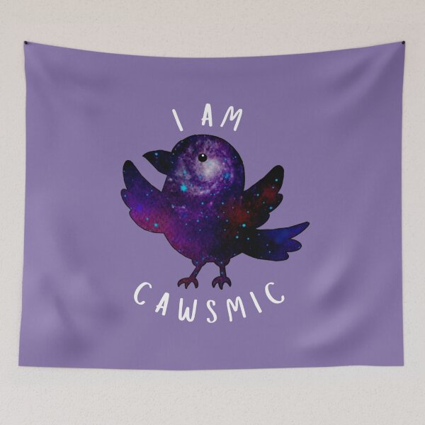 Item preview, I Am Cawsmic Funny Cute Galaxy Crow designed and sold by glowvim.
