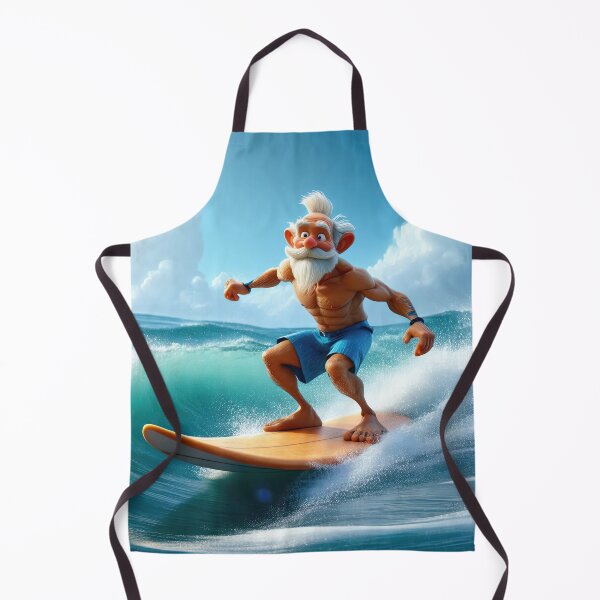 Item preview, Old Man riding a surf board designed and sold by Colin Bentham.