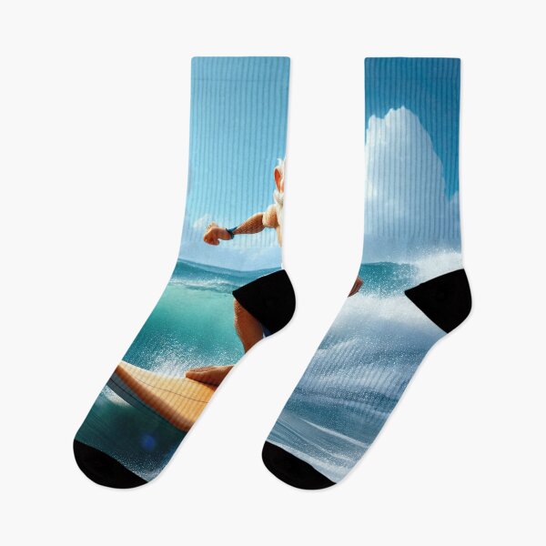 Item preview, Old Man riding a surf board designed and sold by Colin Bentham.