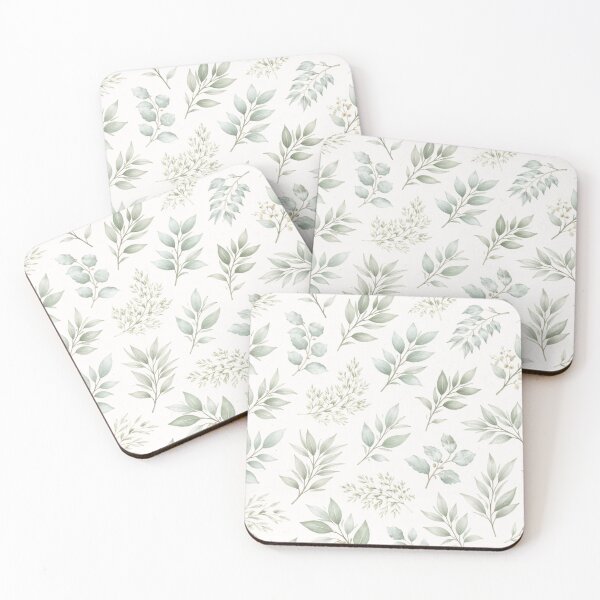 Item preview, Soft Green Botanical Leaves Pattern – Minimalist Nature Aesthetic designed and sold by DreamPixelPrint.