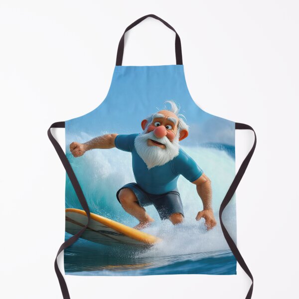 Item preview, Old Man riding a surf board designed and sold by Colin Bentham.
