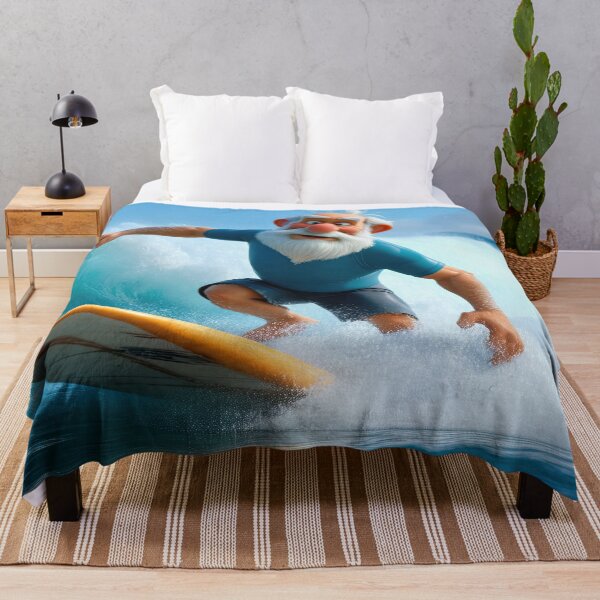 Item preview, Old Man riding a surf board designed and sold by Colin Bentham.