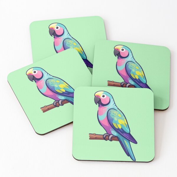 Item preview, Colorful Parrot – Tropical Whimsical Art designed and sold by Dogandesighn.