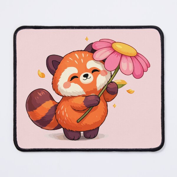 Item preview, Cute Red Panda Flowers designed and sold by RedpandasMerch.