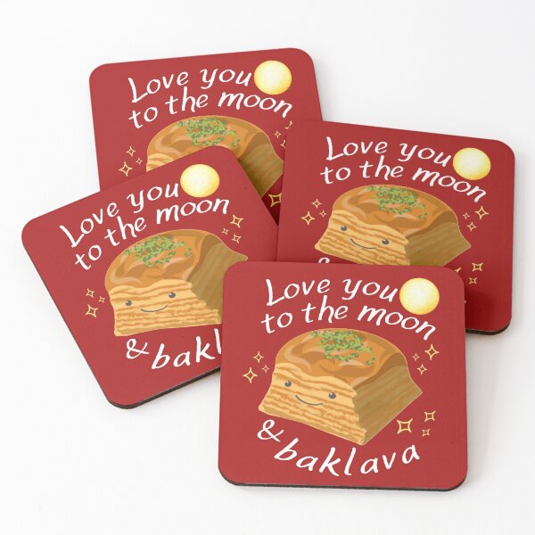 Item preview, Love you to the moon & baklava designed and sold by glowvim.