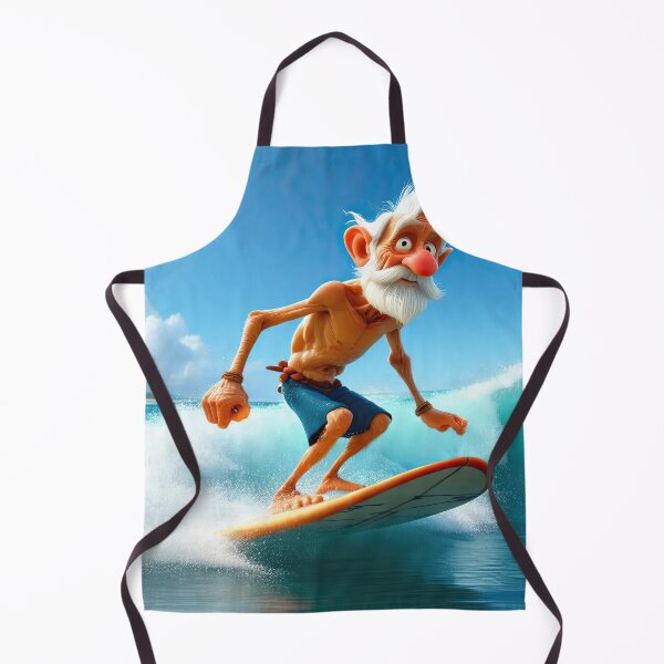 Item preview, Old Man riding a surf board designed and sold by Colin Bentham.
