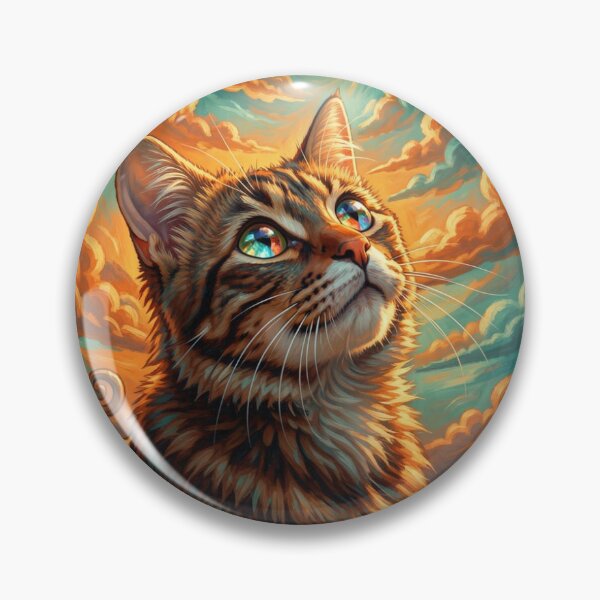 Item preview, Mystic Art Nouveau Cat Portrait with vibrant colors and elegant lines in the Jane-Davie style designed and sold by FotoworldEdel.
