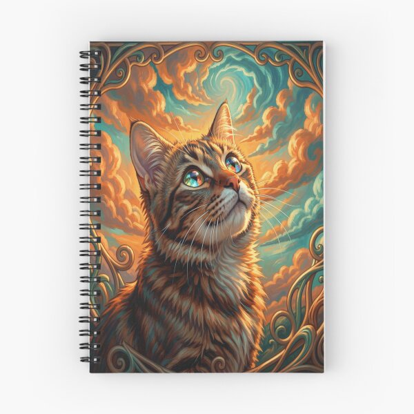 Item preview, Mystic Art Nouveau Cat Portrait with vibrant colors and elegant lines in the Jane-Davie style designed and sold by FotoworldEdel.