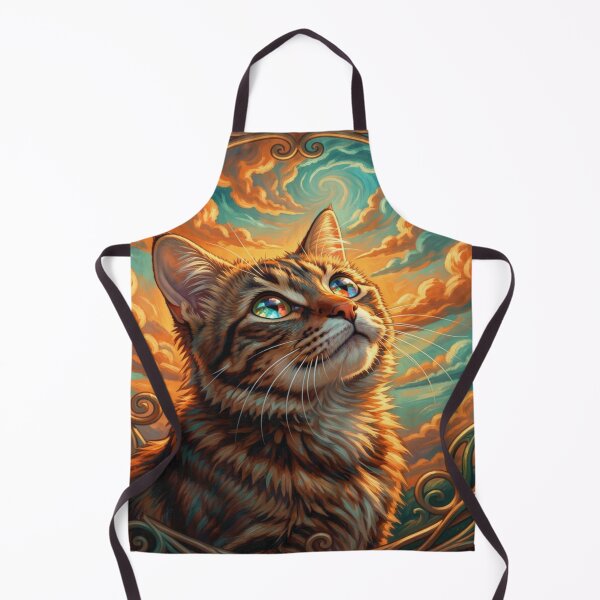 Item preview, Mystic Art Nouveau Cat Portrait with vibrant colors and elegant lines in the Jane-Davie style designed and sold by FotoworldEdel.
