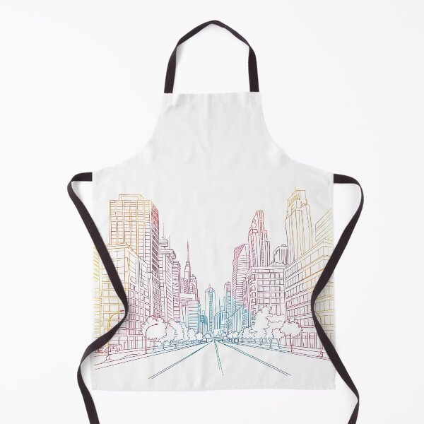 Item preview, Vibrant Neon Cityscape Sketch Abstract Urban Night Illustration designed and sold by DesignArtist.ia.