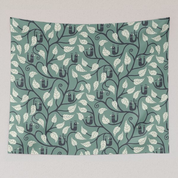 Item preview, Bring in the Garden - sage green, cream & charcoal designed and sold by Johanna Kindvall.