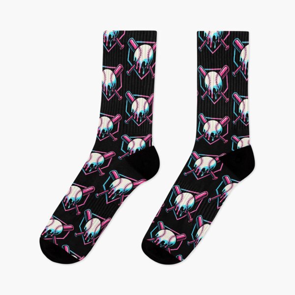 Item preview, Neon Baseball Skull Crossed Bats designed and sold by SiarheiYur.