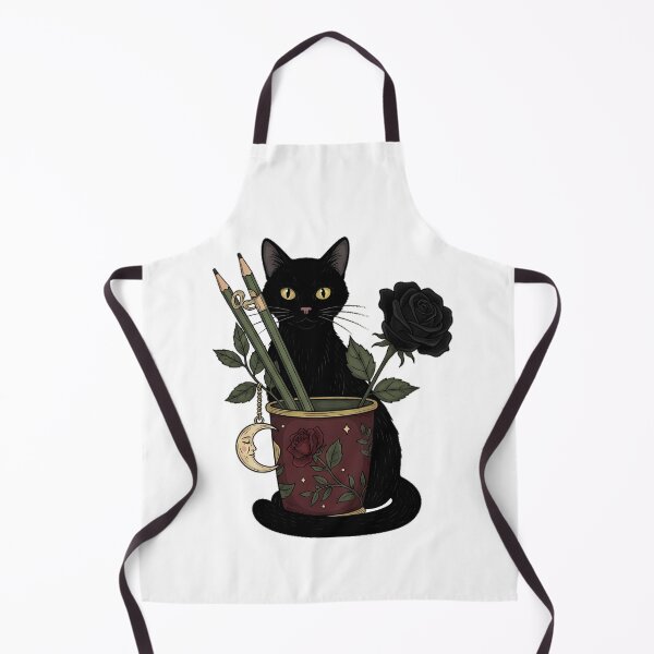Item preview, Black Cat Black Rose Pencil Cup Gift designed and sold by IllumeInk.