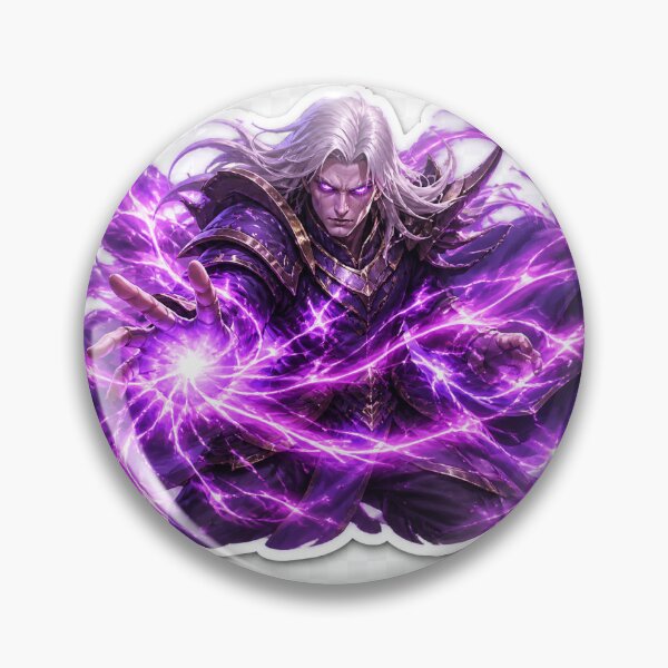 Item preview, Dark Fantasy Mage Casting Purple Magic designed and sold by Farheen786.