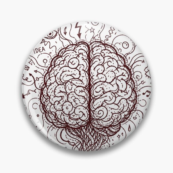 Item preview, Chaos Mind Doodle Brain T-Shirt – Creative Mess Line Art, Dark Maroon Aesthetic, Abstract Mental Art Tee designed and sold by XxZainStylexX.