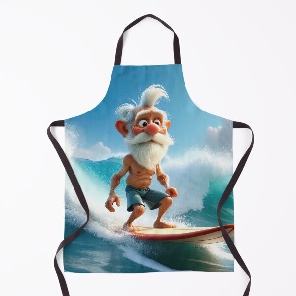 Item preview, Old Man riding a surf board designed and sold by Colin Bentham.