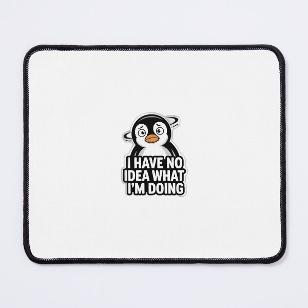 Item preview, Confused Penguin Sticker – Funny “I Have No Idea” Meme Design designed and sold by DreamyDesigns17.