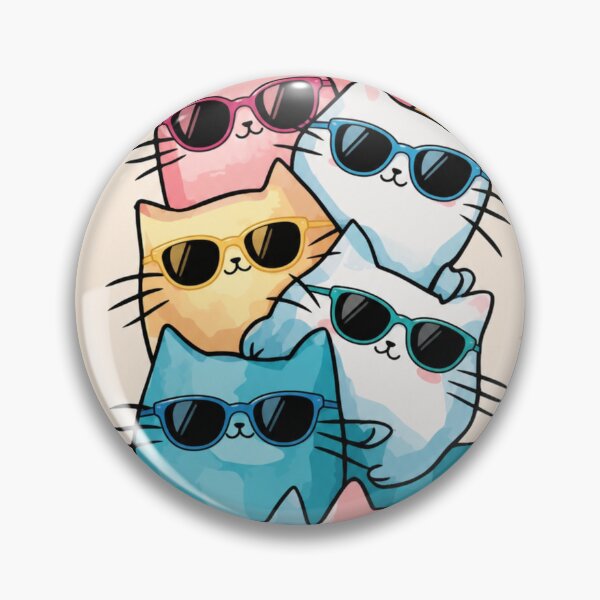 Item preview, Cool Cats Wall Art Print | Cute Sunglasses Cat Illustration | Aesthetic Pastel Cat Decor designed and sold by IconicDesignsXd.