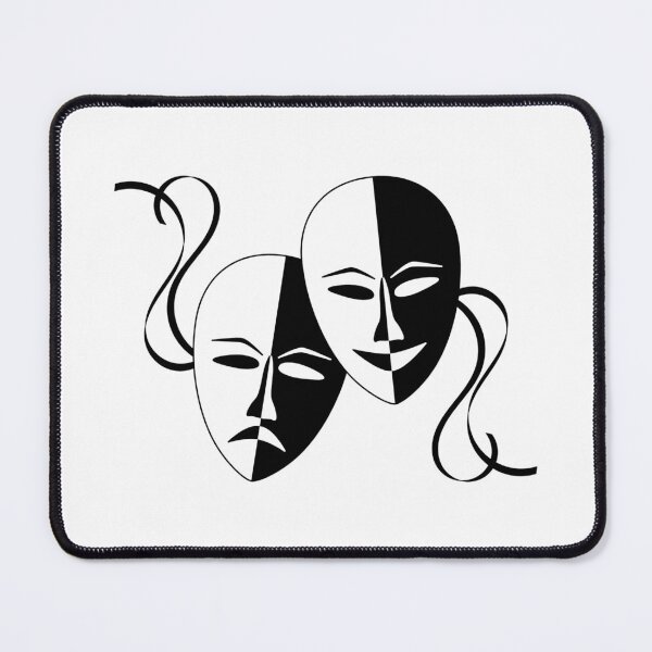 Item preview, Theater Masks Elegant Design – Drama Comedy Tragedy Art Graphic designed and sold by NewManiaGifts.