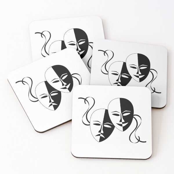 Item preview, Theater Masks Elegant Design – Drama Comedy Tragedy Art Graphic designed and sold by NewManiaGifts.