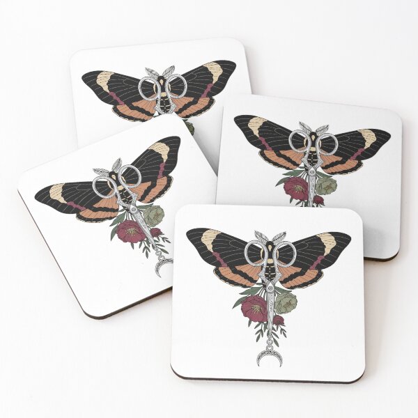 Item preview, Moth Silver Scissors and Ribbon Gift designed and sold by IllumeInk.