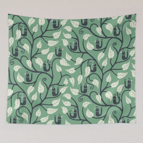 Item preview, Bring in the Garden - fresh green, cream and charcoal designed and sold by Johanna Kindvall.