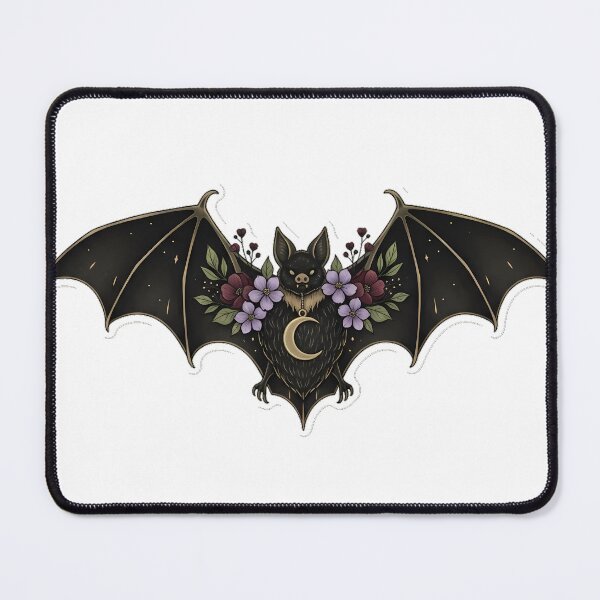 Item preview, Bat Violet Flower Crescent Gift designed and sold by IllumeInk.