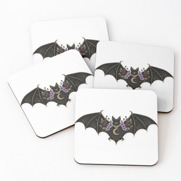 Item preview, Bat Violet Flower Crescent Gift designed and sold by IllumeInk.