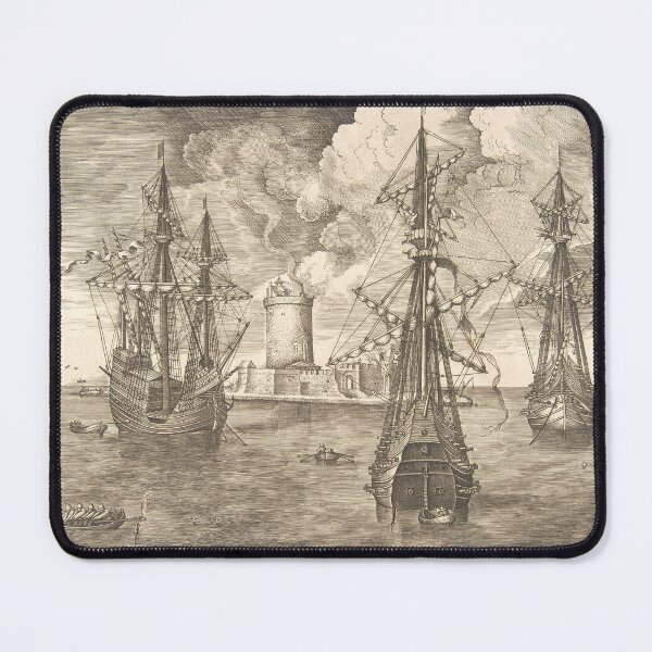 Item preview, Bruegel Sailing Ships & Lighthouse | Nautical designed and sold by GammaRay.