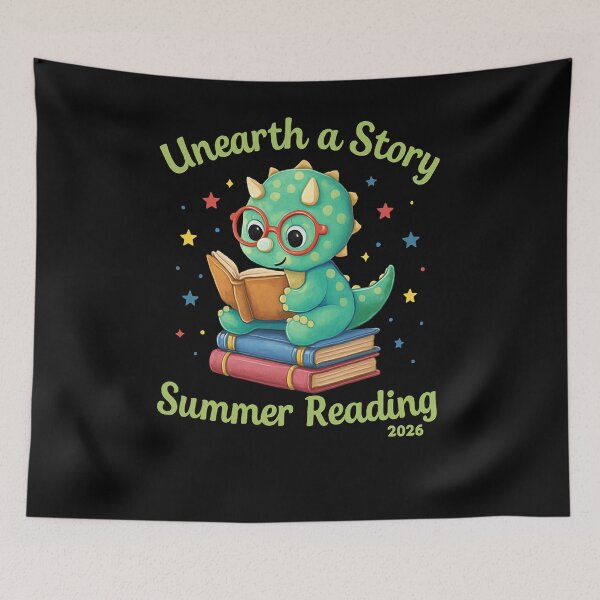 Item preview, Unearth a Story Summer Reading Frog designed and sold by SiarheiYur.