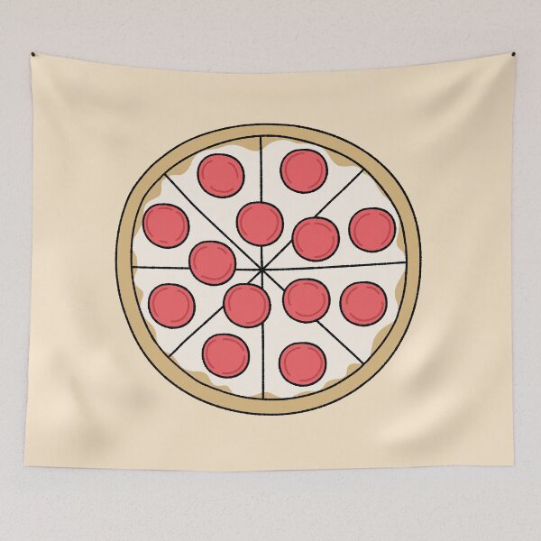 Item preview, Cute Hand Drawn Pepperoni Pizza Illustration - Yummy Food Art designed and sold by ubborn.