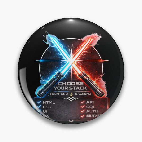 Item preview, Frontend vs Backend – Choose Your Stack Developer Lightsaber designed and sold by CtrlAltLaugh.
