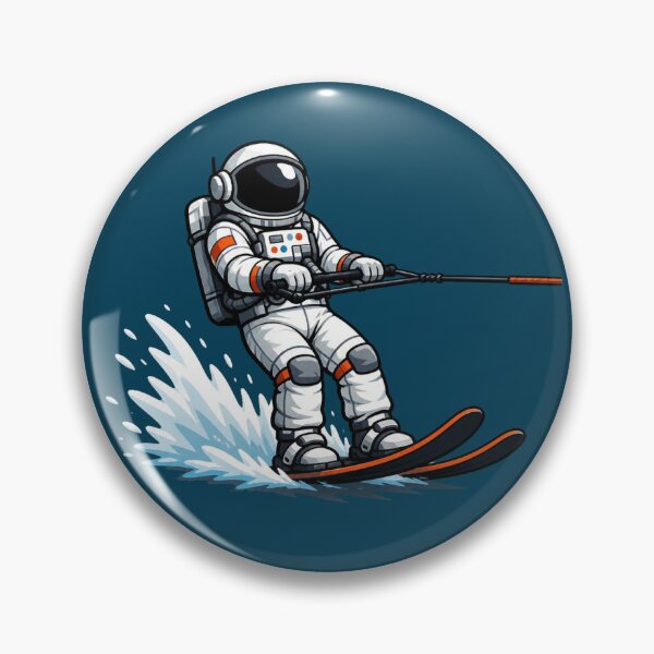 Item preview, Water Skiing Astronaut designed and sold by BROHLine Studio.