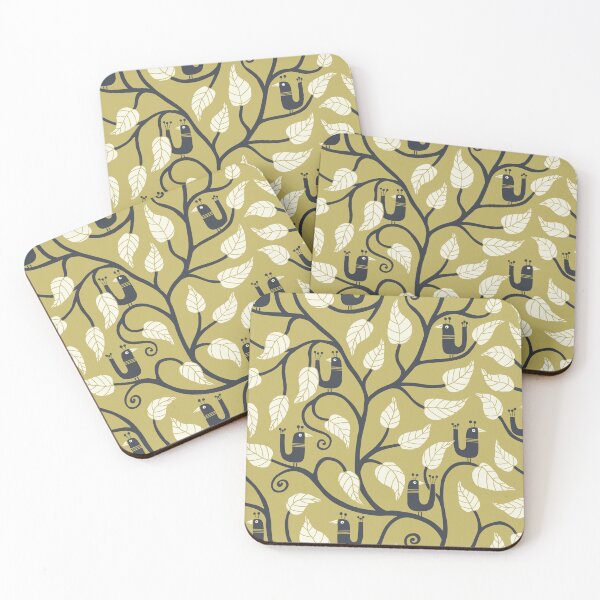 Item preview, Bring in the Garden - mustard, cream and charcoal designed and sold by Johanna Kindvall.
