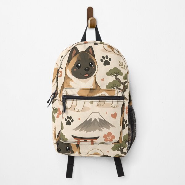 Item preview, Cute American Akita Pattern with Japanese Aesthetic Elements designed and sold by blankTeeShirt.