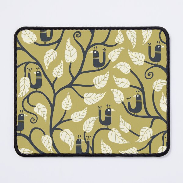 Item preview, Bring in the Garden - mustard, cream and charcoal designed and sold by Johanna Kindvall.