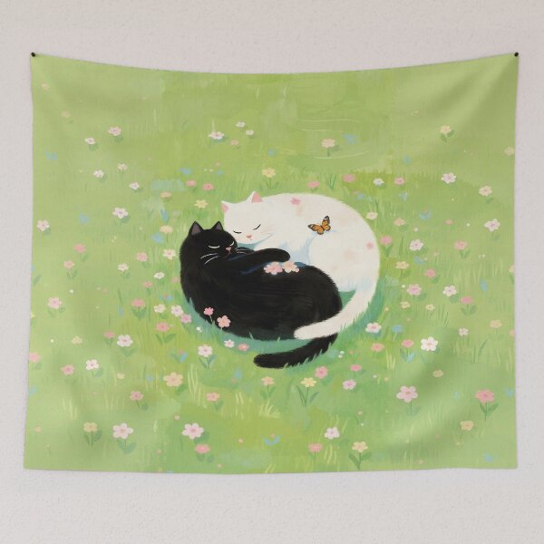 Item preview, Black cat and white cat designed and sold by xianxiu-ling.