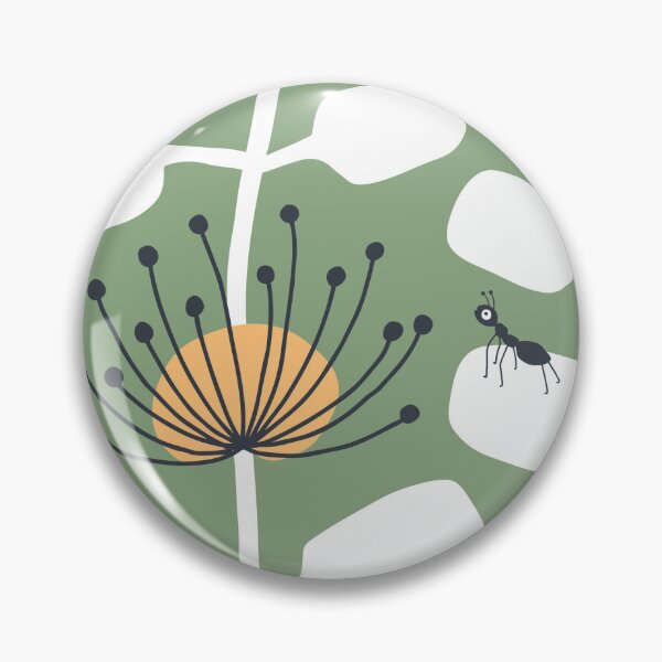 Item preview, Scandimalism in the Hot House - green gray, cream, charcoal, orange designed and sold by Johanna Kindvall.