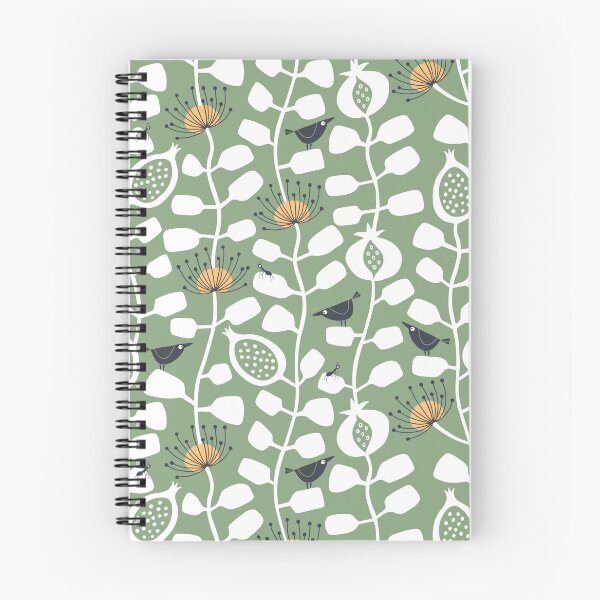 Item preview, Scandimalism in the Hot House - green gray, cream, charcoal, orange designed and sold by Johanna Kindvall.