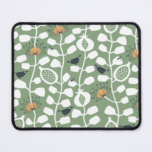 Item preview, Scandimalism in the Hot House - green gray, cream, charcoal, orange designed and sold by Johanna Kindvall.